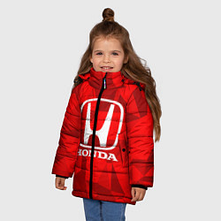 Куртка зимняя для девочки HONDA, цвет: 3D-светло-серый — фото 2