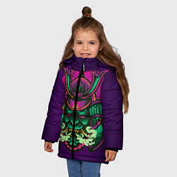 Куртка зимняя для девочки Маска Хання Ханья, цвет: 3D-черный — фото 2