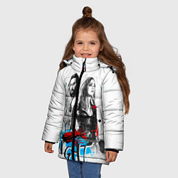 Куртка зимняя для девочки FIGHT, цвет: 3D-черный — фото 2