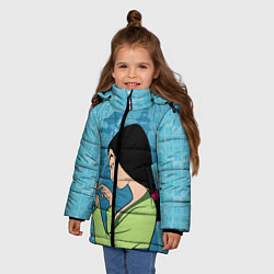 Куртка зимняя для девочки Mulan and Cri-Kee, цвет: 3D-черный — фото 2