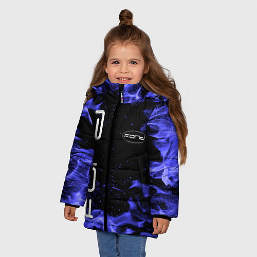 Зимняя куртка для девочки FORD / 3D-Черный – фото 3