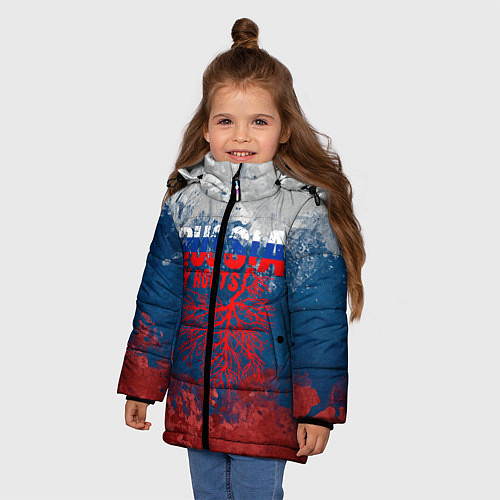 Зимняя куртка для девочки Russia my roots / 3D-Черный – фото 3