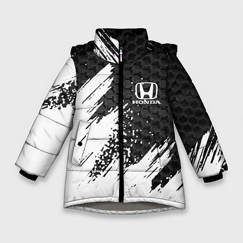 Зимняя куртка для девочки HONDA / 3D-Светло-серый – фото 1