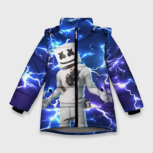 Зимняя куртка для девочки FORTNITE x MARSHMELLO / 3D-Светло-серый – фото 1