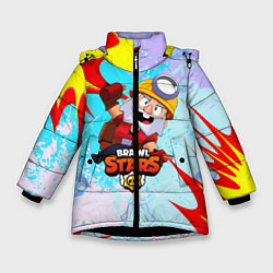 Куртка зимняя для девочки Brawl Stars Dynamike, цвет: 3D-черный