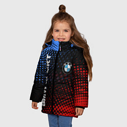 Куртка зимняя для девочки BMW SPORT, цвет: 3D-светло-серый — фото 2