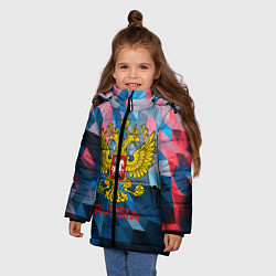 Куртка зимняя для девочки RUSSIA, цвет: 3D-черный — фото 2