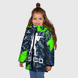 Куртка зимняя для девочки CS GO КС ГО, цвет: 3D-черный — фото 2