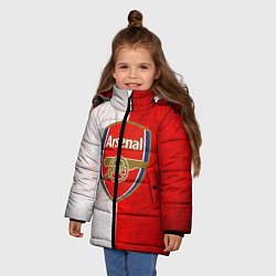 Куртка зимняя для девочки FC Arsenal 3D, цвет: 3D-черный — фото 2