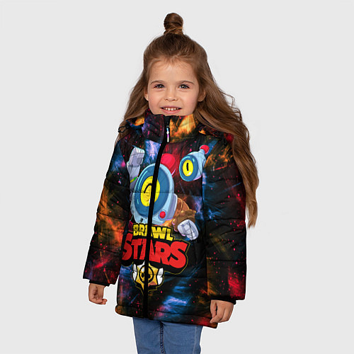 Зимняя куртка для девочки BRAWL STARS NANI SPACE / 3D-Черный – фото 3