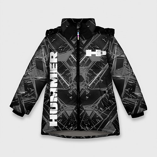 Зимняя куртка для девочки HUMMER / 3D-Светло-серый – фото 1