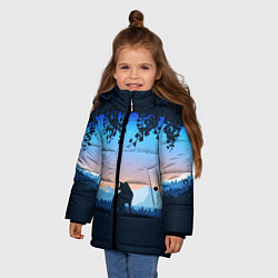 Куртка зимняя для девочки WOLF D, цвет: 3D-черный — фото 2