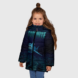 Куртка зимняя для девочки Loot Shark Fortnite, цвет: 3D-черный — фото 2