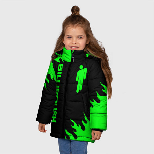 Зимняя куртка для девочки BILLIE EILISH БИЛЛИ АЙЛИШ / 3D-Черный – фото 3