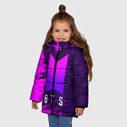 Куртка зимняя для девочки BTS БТС, цвет: 3D-светло-серый — фото 2