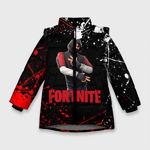 Зимняя куртка для девочки FORTNITE x IKONIK / 3D-Светло-серый – фото 1