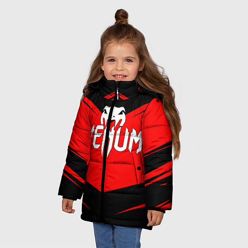 Зимняя куртка для девочки VENUM ВЕНУМ / 3D-Черный – фото 3