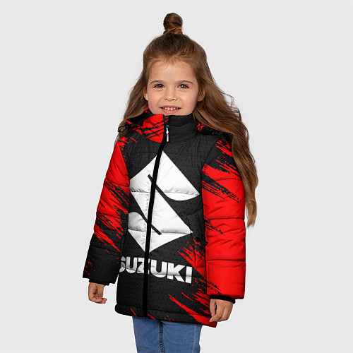 Зимняя куртка для девочки SUZUKI / 3D-Черный – фото 3