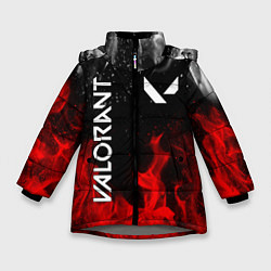 Куртка зимняя для девочки VALORANT ВАЛОРАНТ, цвет: 3D-светло-серый