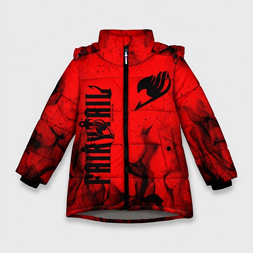 Зимняя куртка для девочки FAIRY TAIL ХВОСТ ФЕИ / 3D-Светло-серый – фото 1