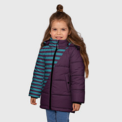 Куртка зимняя для девочки Texture, цвет: 3D-черный — фото 2