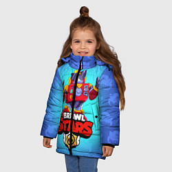 Куртка зимняя для девочки Вольт - Brawl Stars, цвет: 3D-красный — фото 2