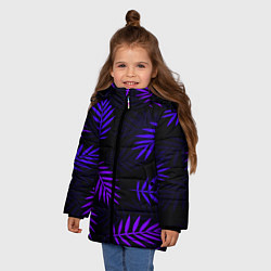 Куртка зимняя для девочки НЕОНОВЫЕ ТРОПИКИ, цвет: 3D-светло-серый — фото 2