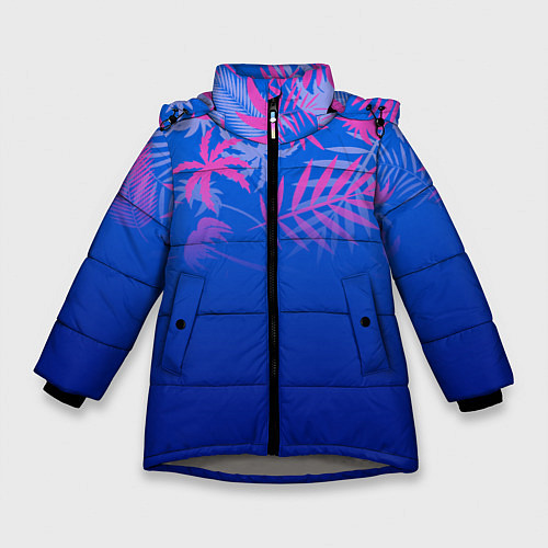 Зимняя куртка для девочки ТРОПИКИ / 3D-Светло-серый – фото 1