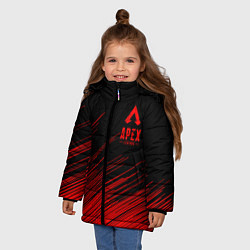 Куртка зимняя для девочки Apex Legends, цвет: 3D-светло-серый — фото 2