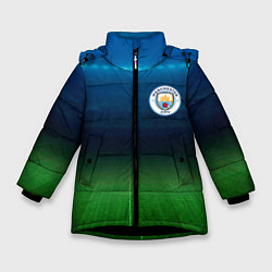 Куртка зимняя для девочки MANCHESTER CITY, цвет: 3D-черный