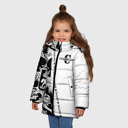 Зимняя куртка для девочки Станислав / 3D-Черный – фото 3