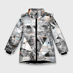 Зимняя куртка для девочки Зеркальный калейдоскоп