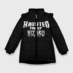 Куртка зимняя для девочки KIZARU HAUNTED FAMILY, цвет: 3D-черный