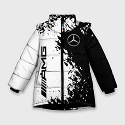 Куртка зимняя для девочки MERCEDES, цвет: 3D-черный
