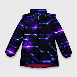 Куртка зимняя для девочки Технологии будущее нано броня, цвет: 3D-красный