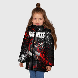 Куртка зимняя для девочки Fortnite Ikonik, цвет: 3D-красный — фото 2