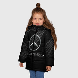 Куртка зимняя для девочки MERCEDES, цвет: 3D-светло-серый — фото 2