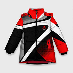 Куртка зимняя для девочки Mitsubishi ФОРМА, цвет: 3D-красный