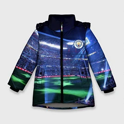Куртка зимняя для девочки FC MANCHESTER CITY, цвет: 3D-светло-серый