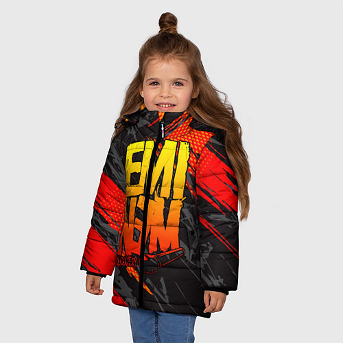 Зимняя куртка для девочки Eminem / 3D-Черный – фото 3