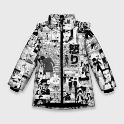 Куртка зимняя для девочки МОБ ПСИХО 100, цвет: 3D-черный