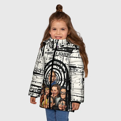 Зимняя куртка для девочки The Umbrella Academy / 3D-Черный – фото 3