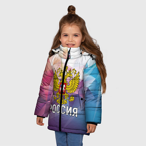 Зимняя куртка для девочки РОССИЯ / 3D-Черный – фото 3