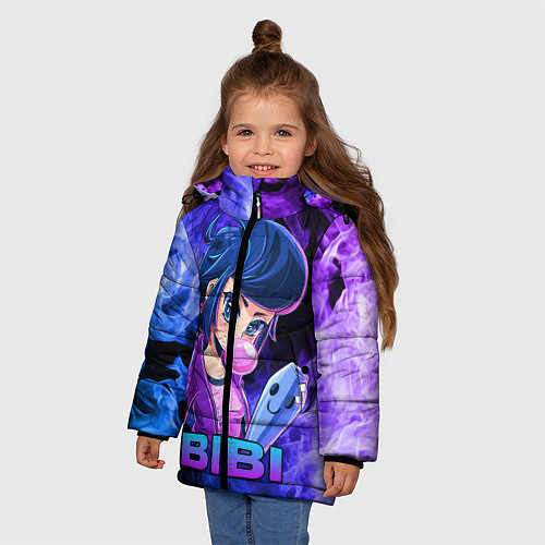 Зимняя куртка для девочки BRAWL STARS BIBI / 3D-Черный – фото 3