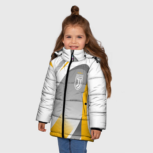 Зимняя куртка для девочки Juventus Uniform / 3D-Черный – фото 3