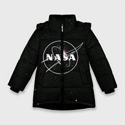 Куртка зимняя для девочки NASA l НАСА S, цвет: 3D-черный