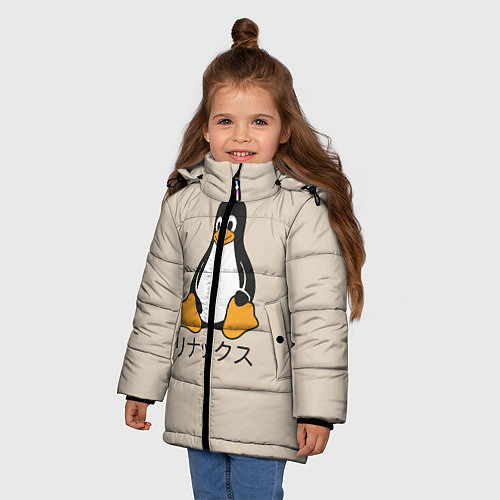 Зимняя куртка для девочки Linux / 3D-Черный – фото 3