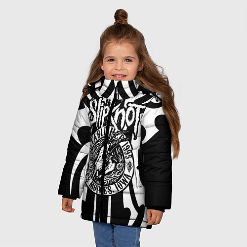 Зимняя куртка для девочки Slipknot / 3D-Черный – фото 3