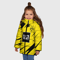 Куртка зимняя для девочки HAALAND Borussia Dortmund цвета 3D-черный — фото 2