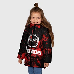 Куртка зимняя для девочки Мазда, цвет: 3D-черный — фото 2